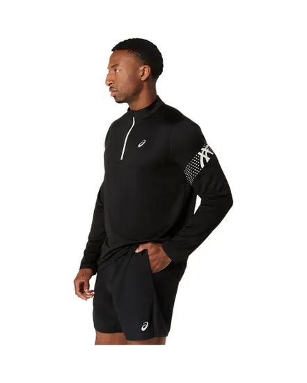 Haut d'entrainement Homme ICON LS 1/2 ZIP TOP Noir
