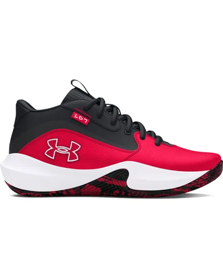 Chaussures de basketball Enfant UA GS LOCKDOWN 7 Rouge