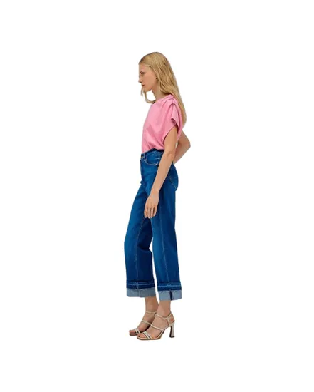 Jean Femme FAITH STRAIGHT W/ RIPPED HEM Bleu