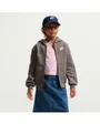 Sweat zip à capuche Garçon K NSW CLUB FLC HD FZ LS LBR Marron