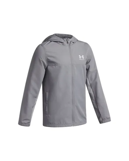 Veste à capuche Enfant UA B RIVAL WVN JACKET Gris