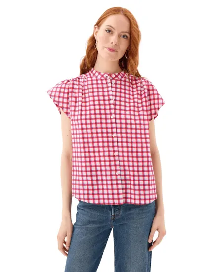 Chemise Femme PCJAVIER SS Check Shirt