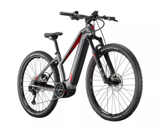 VTT électrique semi rigide Femme CAIRON S 4.0 TRAPEZE Gris/Rouge