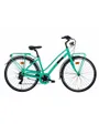 Vélo urbain Femme LUNAPIENA TY-300 3X7V STI Bleu Céleste