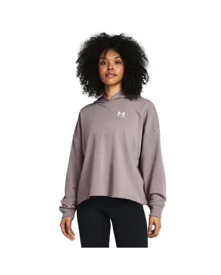 Sweat à capuche Femme UA RIVAL TERRY OS HOODIE Gris