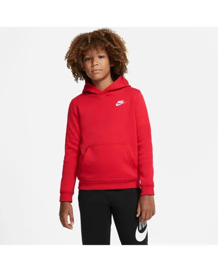 Sweat a capuche manches longues Enfant Nike B NSW HOODIE PO CLUB Rouge Sport 2000 Ref BV3757 657