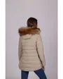 Parka à capuche et fausse fourrure femme Femme VESTE Beige