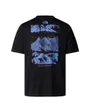 T-shirt Homme M FOUNDATION MOUNTAINS FACES TEE Noir