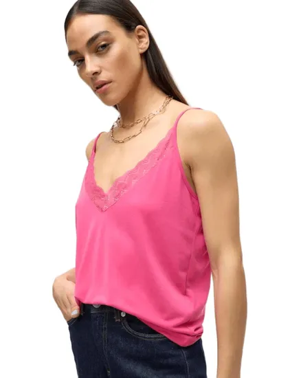 Débardeur Femme VMIMILA SINGLET V-NECK TOP JRS BTQ Rose
