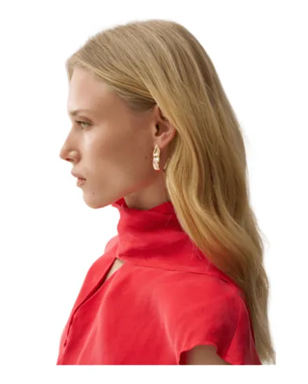 Blouse Corset Femme Rouge Salsa