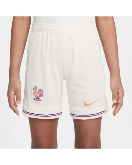 Short de football Enfant plus agé FFF Y NK DF STAD SHORT AW Beige