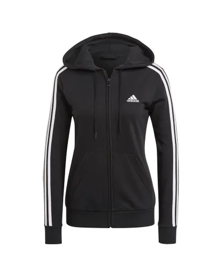 Sweat zip à capuche Femme W 3S FT FZ HD Noir