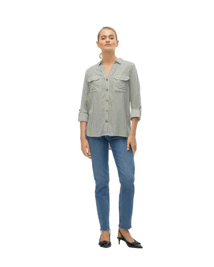 Chemise Femme VMBUMPY L/S Shirt New Wvn Noos