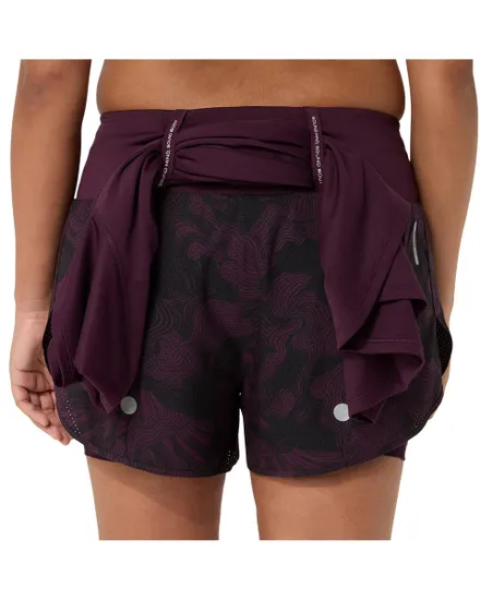 Short Femme ROAD ALL OVER PRINT 2-N-1 3.5IN SHORT Bordeaux