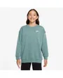 Sweat Fille G NSW CLUB FLC OVRSZD CREW LBR Vert