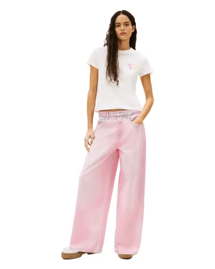 Tee-shirt Femme Bubble Logo Ecru