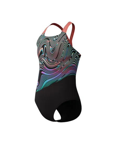 Maillot de bain Fille EOC+ PRINT PLACEM POWERB BLA/RED Rouge
