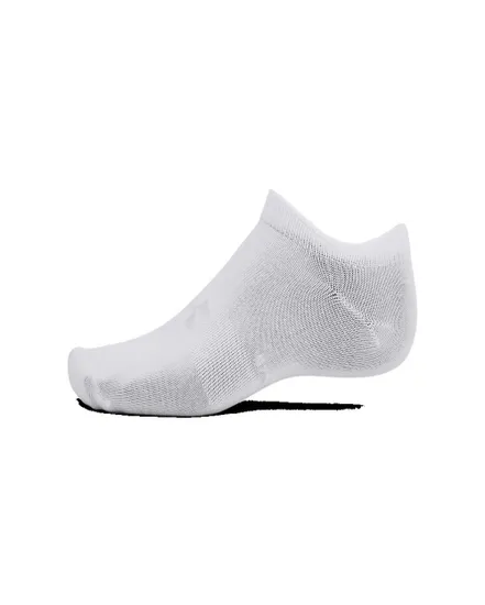 Lot de 6 paires de Socquettes Unisexe UA ESSENTIAL NO SHOW 6PK Blanc