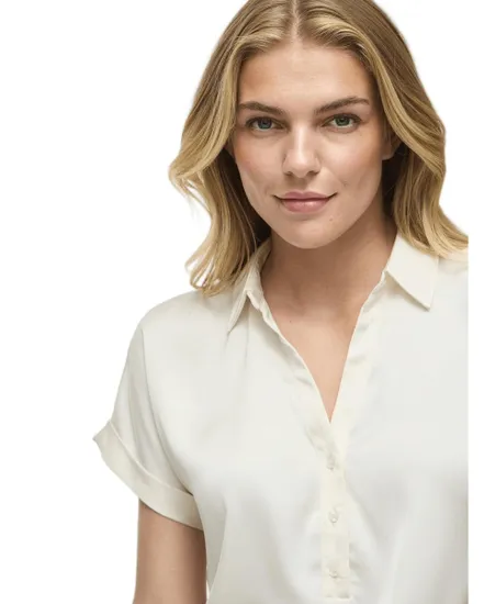 Chemisier manches courtes Femme VIENNA RAVENNA S/S TOP NOOS Blanc