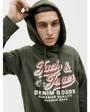 Sweat à capuche Homme JJELOGO SWEAT HOOD 2 COL 25/26 NOOS Vert