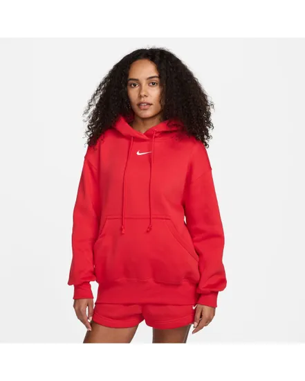 Sweat à capuche Femme W NSW PHNX FLC OS PO HOODIE Rouge