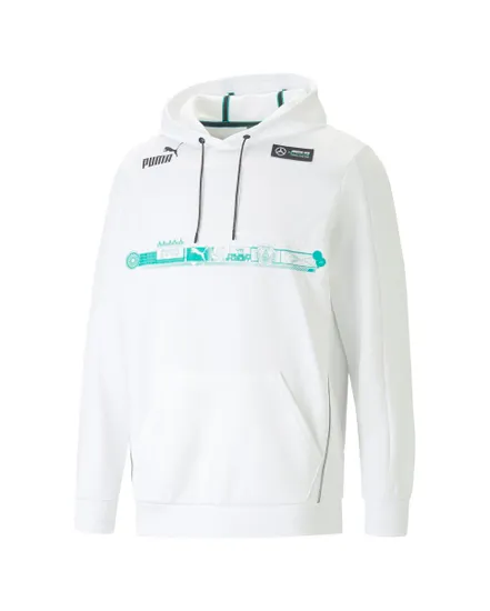 Sweat a capuche manches longues Homme FD MAPF1 SDS HDY Blanc
