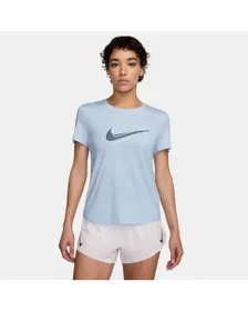 T-Shirt Femme W NK ONE SWSH HBR DF SS TOP Bleu