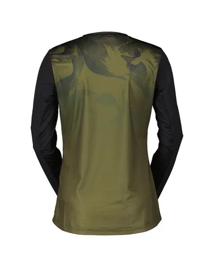 Maillot manches longues Femme TRAIL VERTIC Vert Sapin/Noir