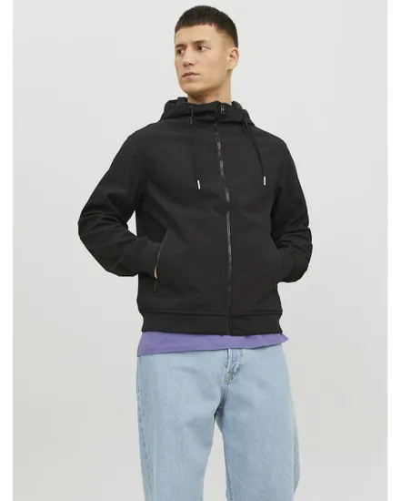 Manteau softshell Homme JJEBASIC SOFTSHELL HOOD NOOS Noir