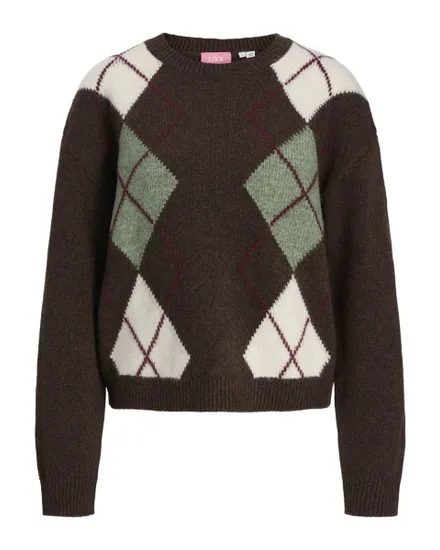 Pull Femme JXHARVI CREW NECK KNIT Marron