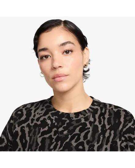 Sweat Femme W NSW PHNX FLC OS AOP CREW Noir