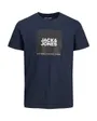 T-shirt manches courtes Homme JJLOCK TEE SS CREW NECK Bleu