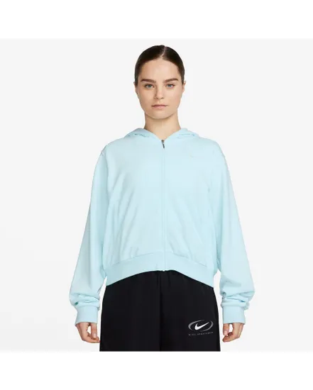 Sweat à zip à capuche Femme W NSW NK CHLL FT FZ HDY Bleu