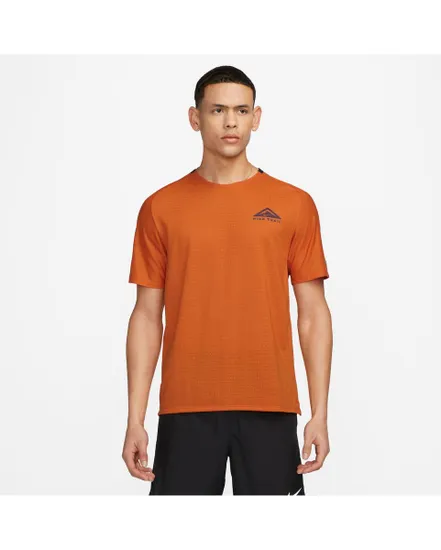 T-shirt manches courtes Homme M NK DF SOLAR CHASE SS TOP Orange