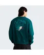 Sweat Homme M RETRO TRAIL RELAXED CREW - GRAPH Vert