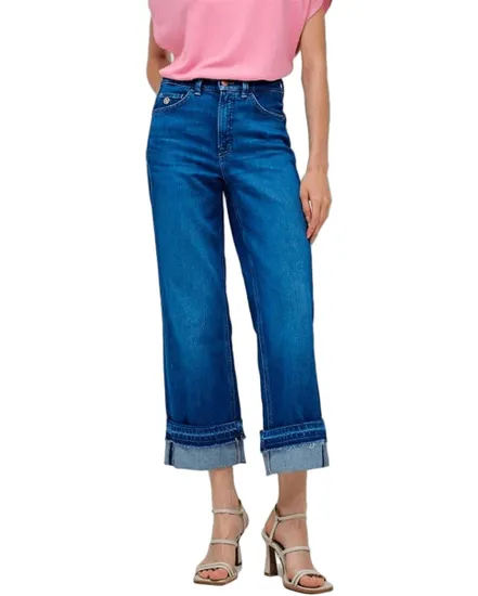 Jean Femme FAITH STRAIGHT W/ RIPPED HEM Bleu