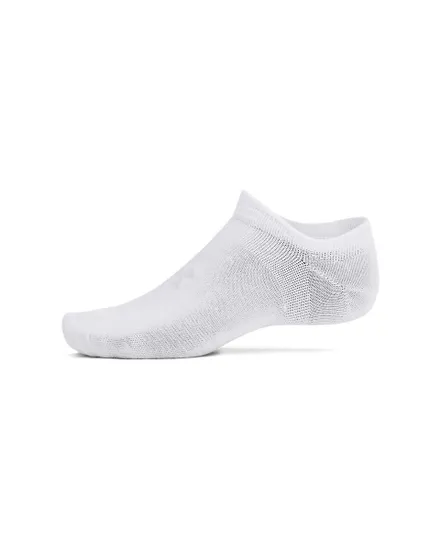Socquettes Unisexe UA ESSENTIAL NO SHOW 6PK Blanc