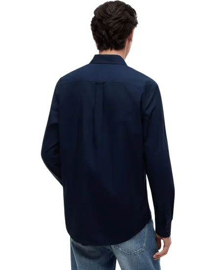 Chemise Homme Popeline Regular Bleu Marine