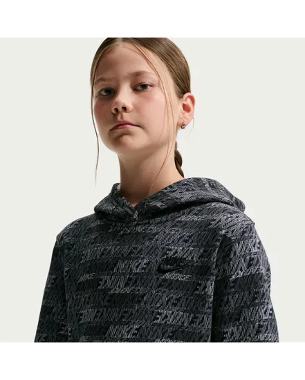 Sweat Enfant K NSW CLUB FLC PO HDY AOP Gris
