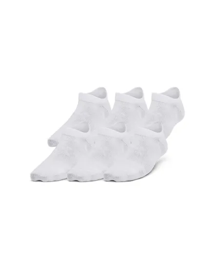 Lot de 6 paires de chaussettes Enfant UA YTH ESSENTIAL NO SHOW Blanc