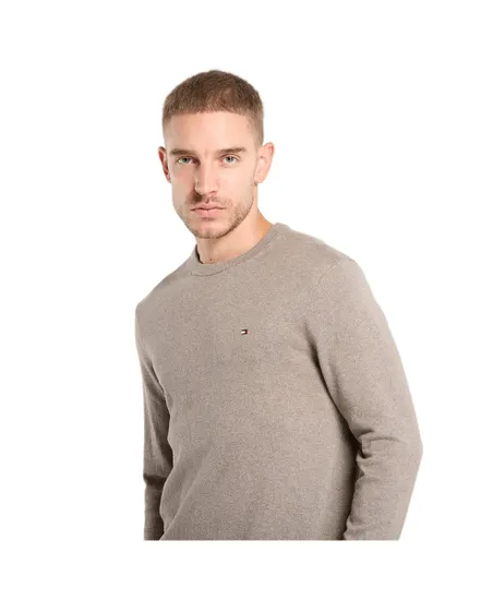 Pull col rond Homme PIMA ORG CTN CASHMERE CREW NECK Taupe Chiné