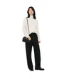 Pull col roulé Femme SOFT WOOL CABLE ROLL Écru Chiné