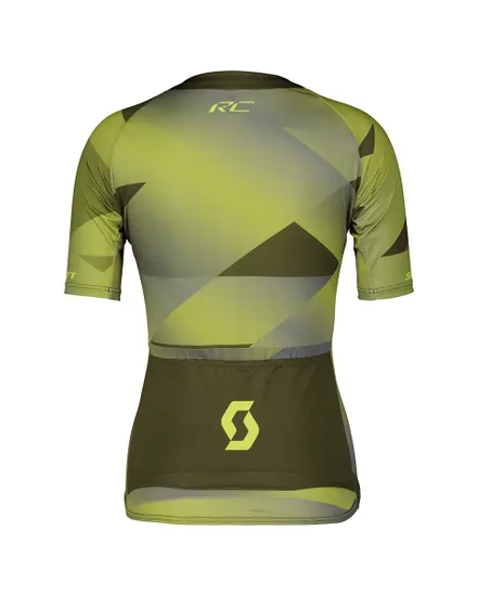 Maillot manches courtes Femme RC PREMIUM CLIMBER Vert Sapin/Jaune