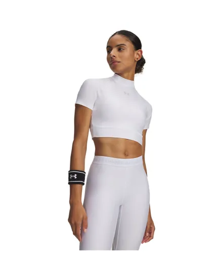 Débardeur Femme HEATGEAR CROP MOCK SS Gris