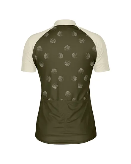 Maillot manches courtes Femme ENDURANCE 30 Vert Sapin/Écru