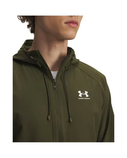 Veste zip à capuche Homme UA VIBE WOVEN JACKET Vert