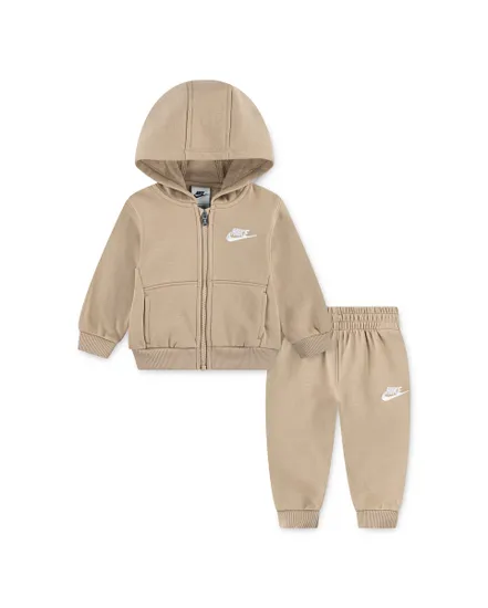 Ensemble de survetement Bébé NKN LBR FZ CLUB SET Beige