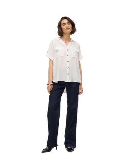 Chemise Femme VMBUMPY SS SHIRT WVN GA NOOS