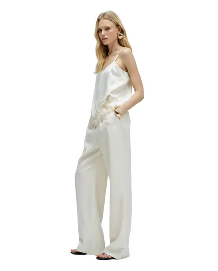 Top Femme Satin Bretelles Réglables Dentelle