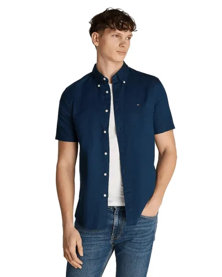 Chemise Homme Lin Blend Solid Ss